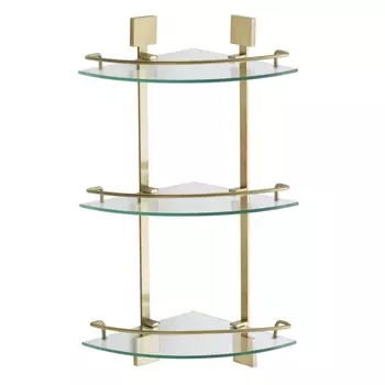 Полка угловая стеклянная Savol S-065322C-3, бронза