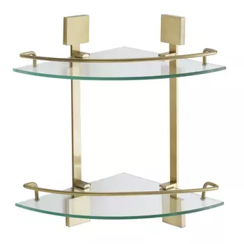 Полка угловая стеклянная Savol S-065322C, бронза