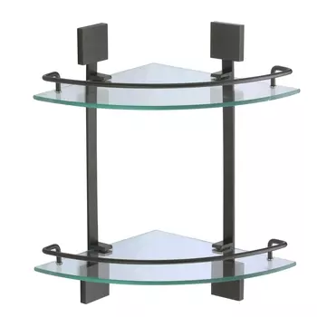 Полка угловая стеклянная Savol S-065322H, черный