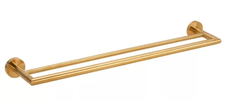 Полотенцедержатель Bemeta Sablo 160204052 двойной, золото матовое