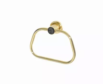 Полотенцедержатель Boheme Royal Cristal 10925-G-B кольцо, золото/черный