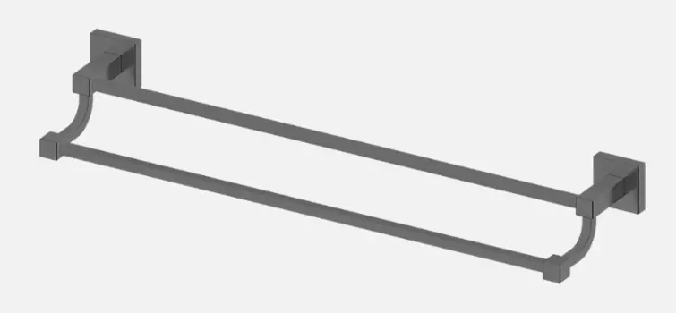 Полотенцедержатель двойной D&C Domincare DC8909BGM оружейная сталь