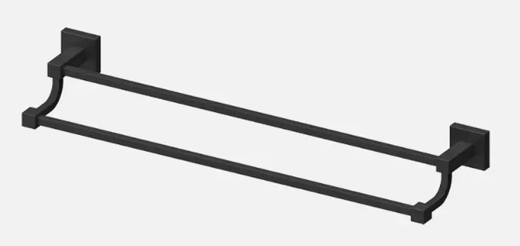 Полотенцедержатель двойной D&C Domincare DC8909MB черный матовый