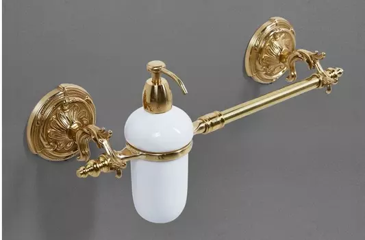 Полотенцедержатель с диспенсером Art&Max Barocco AM-2057D-Do-Ant золото