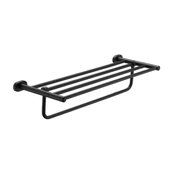 Полотенцедержатель Shevanik SG5108H с полкой, черный матовый