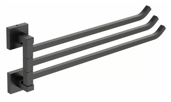 Полотенцедержатель тройной поворотный D&C Domincare DC8911-3BGM оружейная сталь