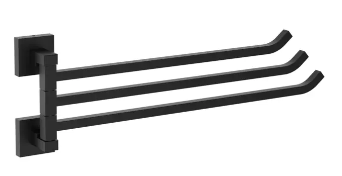 Полотенцедержатель тройной поворотный D&C Domincare DC8911-3MB черный матовый