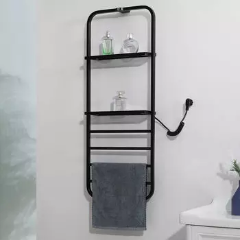 Электрический полотенцесушитель Black&White Universe N-337B с полками черный