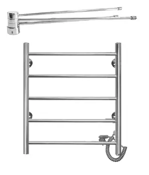 Электрический полотенцесушитель Domoterm Аврора DMT 109-5 50x71, R с полотенцедержателем