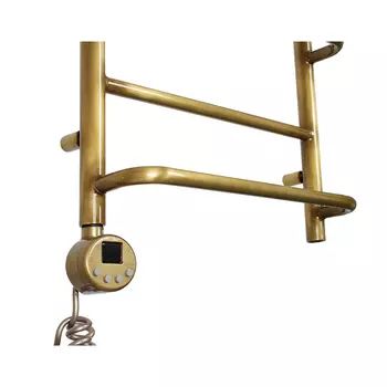 Электрический полотенцесушитель Domoterm Орфей с полкой П7 400x800 АБР EL бронза