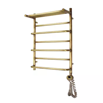 Электрический полотенцесушитель Domoterm Орфей с полкой П7 500x700 АБР ER бронза