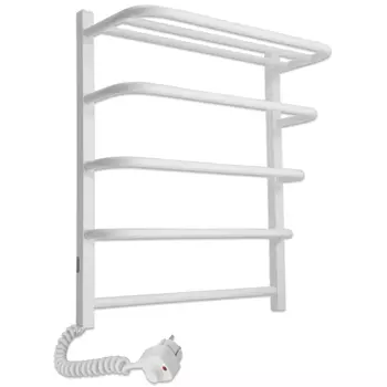 Полотенцесушитель электрический Laris Стандарт П5 66х50 с полкой белый левый тэн
