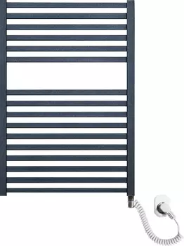 Электрический полотенцесушитель Luxrad Kwadro 065267 72х50 R, черный, терморегулятор selmo pad