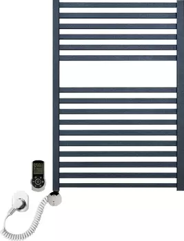 Электрический полотенцесушитель Luxrad Kwadro 065272 72х50 L, черный, терморегулятор selmo smart pro