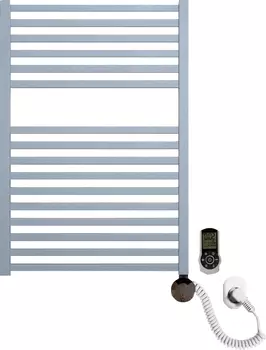 Электрический полотенцесушитель Luxrad Kwadro 066327 72х50 R, серый, терморегулятор selmo smart prog