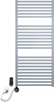Электрический полотенцесушитель Luxrad Kwadro 066376 112х50 L, серый, терморегулятор selmo smart pro