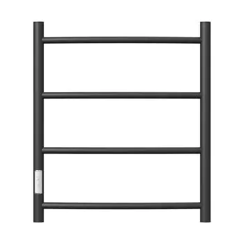 Электрический полотенцесушитель Point Афина PN04756B 500x600 левый черный матовый