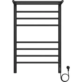 Полотенцесушитель электрический с полкой Terminus Аврора П8 50х80 см, черный матовый