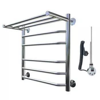 Полотенцесушитель электрический Тругор Браво ЭЛ ТЭН 2 П ЛЦ4 60x50 с полкой