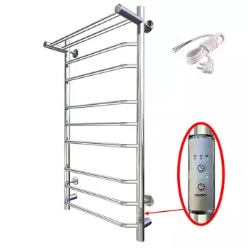 Полотенцесушитель электрический Тругор Браво ПЭК СП 3 П 100х40 с полкой