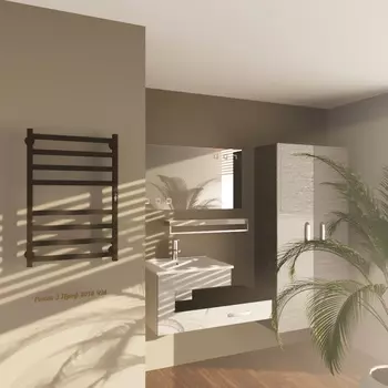 Полотенцесушитель Altasan Ронда3Проф8050ЧМ 80x50 черный муар