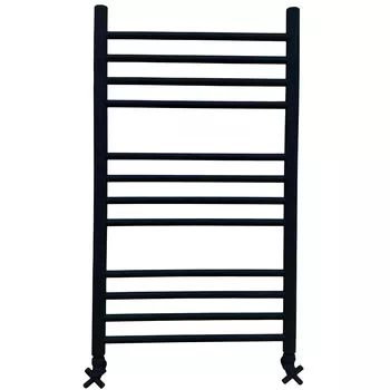 Полотенцесушитель водяной Ника Classic ЛП Г2 100/50 Люкс черный матовый, с вентилями