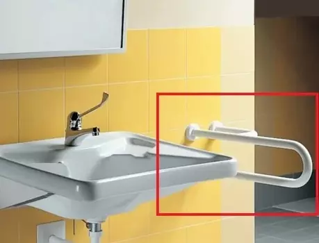 Поручень Hatria Autonomy Y0DH01 83 см, с дополнительным упором в стену слева