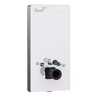 Пристенный модуль системы инсталляции для унитазов Ceruttispa G111W белое стекло