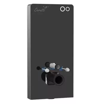 Пристенный модуль системы инсталляции для унитазов Ceruttispa G111B черное стекло