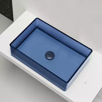 Раковина Abber KRISTALL AT2803Saphir 60х40 синяя