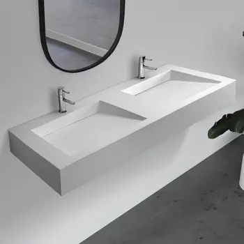 Раковина Abber Stein AS2643-1.5 двойная, белая матовая