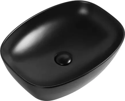 Раковина Aquanet Fine-1-MB накладная 50х38 см, черная матовая