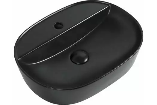 Раковина Aquanet LAKE-2-MB накладная 50х38 черная матовая