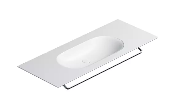 Раковина Catalano Horizon 125 интегрированная со столешницей, белая матовая