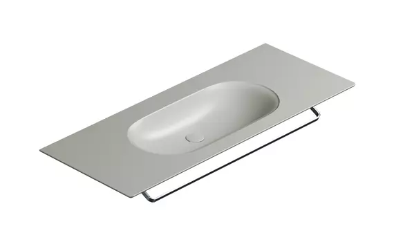 Раковина Catalano Horizon 125 интегрированная со столешницей, цемент матовый