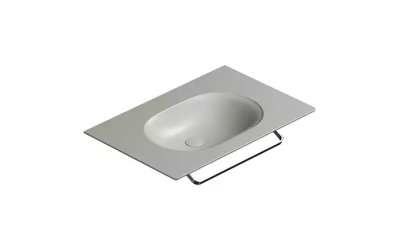 Раковина Catalano Horizon 75 интегрированная со столешницей, цемент матовый