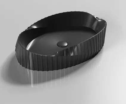 Раковина CeramaLux 78750MB накладная, черная