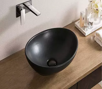 Раковина CeramaLux NC 7138MB накладная, черная матовая