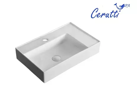 Раковина Ceruttispa CR0017 60,5х38 накладная, белая