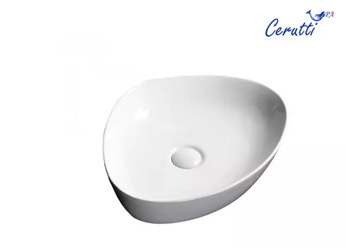 Раковина Ceruttispa CR0021C 50х41,5 накладная, треугольная, белый