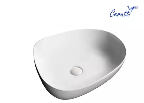 Раковина Ceruttispa CR0044C 55х42 накладная, асимметричная, белый