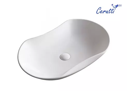 Раковина Ceruttispa CR7031 67х41,5 накладная, усеченный овал, белый