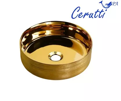Раковина Ceruttispa CR7044AS D36 накладная, золото