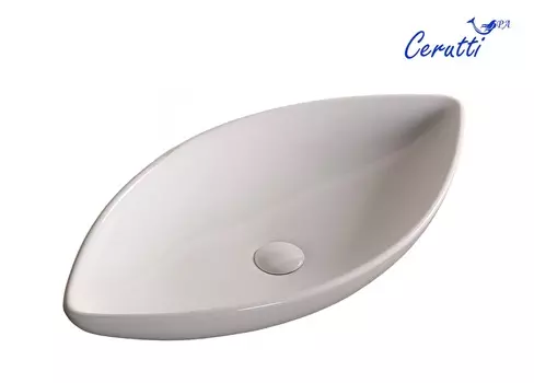 Раковина Ceruttispa CR7093A 71х36,5 накладная, лодочка, белый