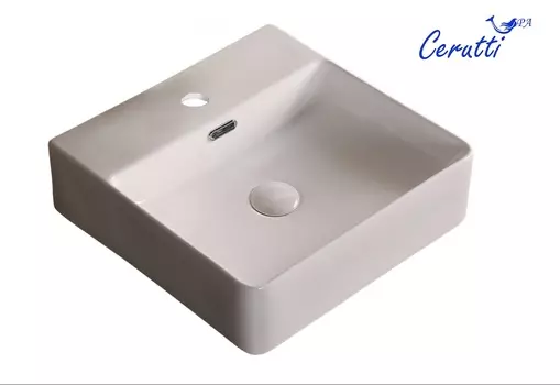 Раковина Ceruttispa CR7602B 42х42 накладная, белая