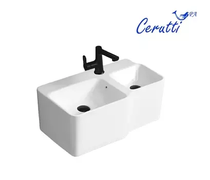 Раковина Ceruttispa Double Bella CT9703 64,5х36,5 двойная, белый