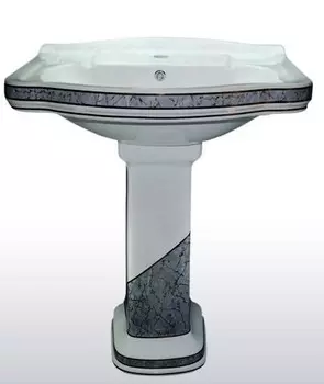 Раковина Creavit Klasik Декор DIAG./GRI KL065.000I0 с пьедесталом