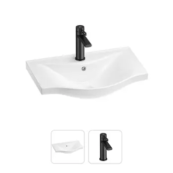 Раковина для ванной Wellsee Bisou 201000882 в наборе 2 в 1