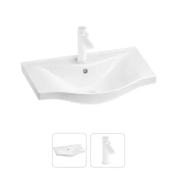 Раковина для ванной Wellsee Bisou 201000895 в наборе 2 в 1