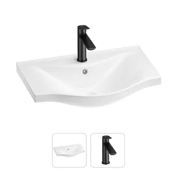 Раковина для ванной Wellsee Bisou 201000897 в наборе 2 в 1